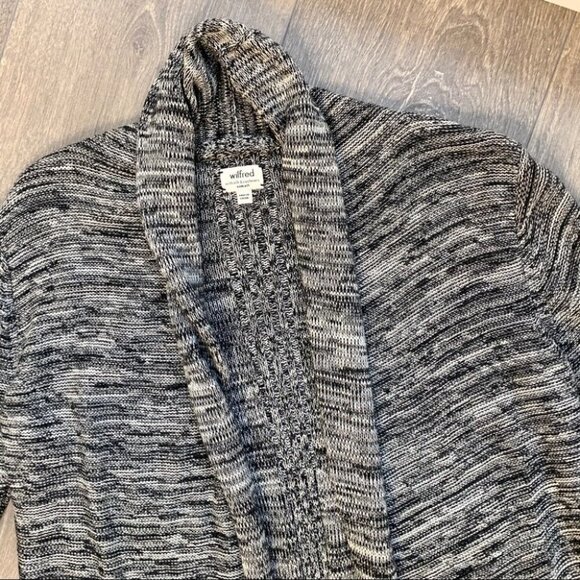 Aritzia Wilfred Flaubert Cardigan Sweater Duster Heathered Grey Draped Size XS - Picture 4 of 14